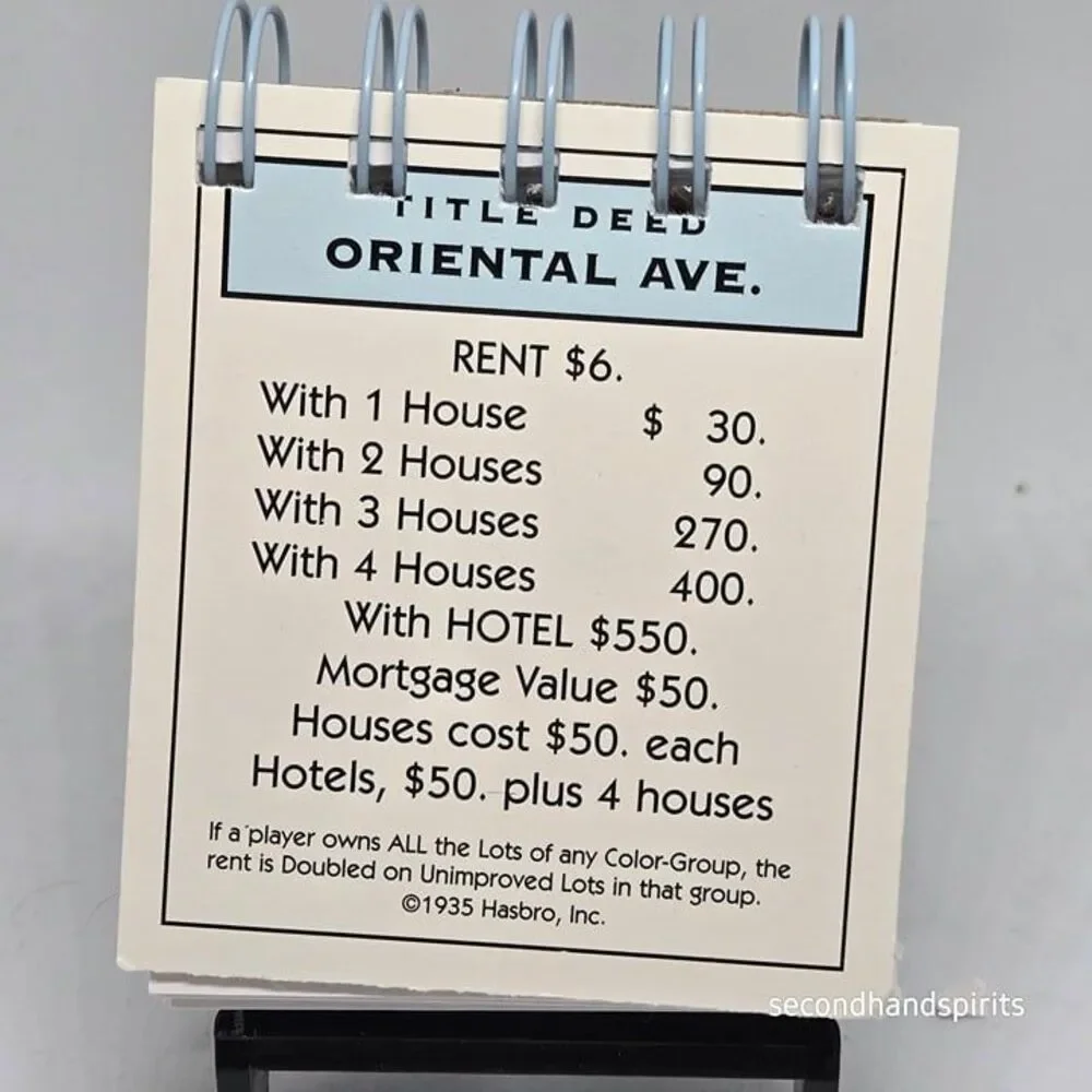 Hand-Assembled Monopoly-Themed Mini Journal - Oriental